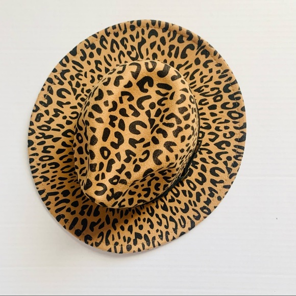 Cheetah Print Wide Brim Hat - Picture 2 of 5
